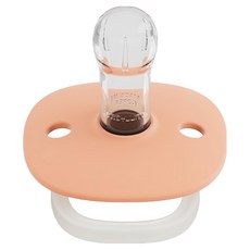 MOYUUM 韓國 母乳實感辛奇奶嘴, 透明色 + 粉橘色, 0~6個月, 1個