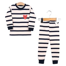 Maykids 兒童微笑愛心印花睡衣組 長袖上衣 100%棉