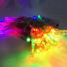 摩達客 10公尺100燈 LED燈串 電池燈串-彩燈, 透明色, 1組