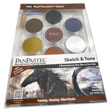 PANPASTEL 軟質藝術家盤粉彩餅 超軟藝術家繪畫粉彩 單盒 美國產, 7色, 1組