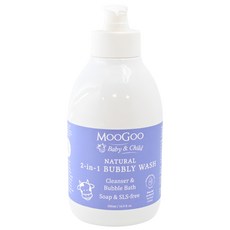 MOOGOO 慕爾果 2IN1小小牛泡泡浴露, 天然植物配方 溫和不刺激 500ml, 1瓶