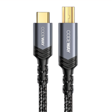 CODEWAY Type-C to USB-B 2.0 印表機傳輸線, 1條, 1.5m