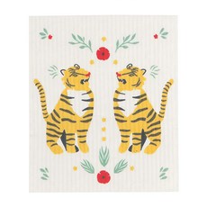 Danica STUDIO 瑞典環保抹布 老虎, 70%植物纖維素 30%棉, 20.3x17.3x0.1cm, 20.3 x 17.3 x 0.1cm, 1條