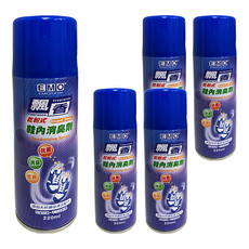 EMO 飄香鞋內消臭噴霧 乾粉式 抗菌, 220ml, 5瓶