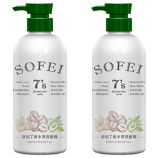 SOFEI 舒妃 7玻水潤洗髮精, 600ml, 2瓶