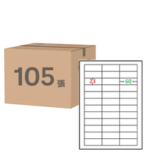 鶴屋 A4三用電腦標籤 B2360 60 x 23mm 89號, 36格, 105張