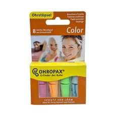 OHROPAX 安耳悠 Color 隔音消音抗噪舒適耳塞, 8個, 1組