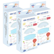 PERFECT 普惠醫工 韓版KF94魚型4D立體幼幼醫用口罩 未滅菌 15 x 6.5cm, 寶寶藍, 10片, 3盒