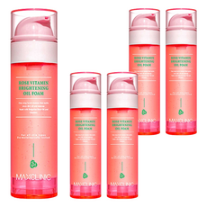 MAXCLINIC 玫瑰維他命嫩亮泡沫卸妝油 所有膚質適用, 110ml, 5瓶
