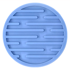 祈樂森活 幾何圖矽膠杯墊 10入 北歐藍, 10 x 0.5cm, 1組