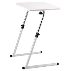 小巧折疊輕巧便利Z字桌, 高度可調節, 白色
