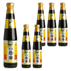 黑龍 春蘭級黑豆蔭油膏, 古法120天日曝, 不含防腐劑、味精、糖精、人工色素, 台灣製造, 400ml, 6瓶