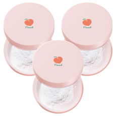 SKINFOOD 蜜桃棉透感零油光蜜粉 5g 白色, 3罐