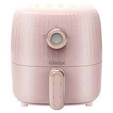 Glolux mini Q 氣炸鍋, 2公升, 初戀粉, 900W, 360°熱風循環, 1-30分鐘定時, GAF200D1