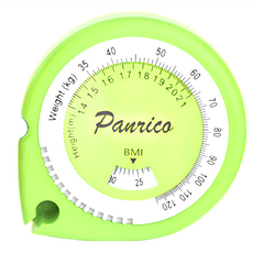PANRICO 百利世 BMI健康捲尺 1.5m x 8mm 雙面尺標 男女適用 分色尺帶, 1個
