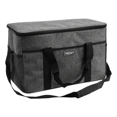 TRENY 北境保冷溫提袋, 高週波內裏不漏水, 超厚保溫層, 保冰溫效果約 8 ~ 10小時, 容量21~30L, 灰色