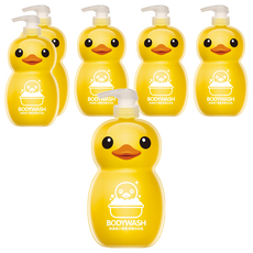 快潔適 小黃鴨抑菌沐浴乳, 植物洗淨配方, 平衡油脂, 保濕, 1L, 6瓶