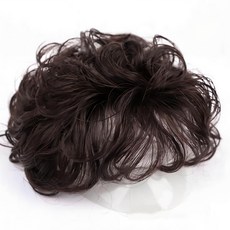 Top Cover 波浪頭頂補髮片, 1個, 深棕色