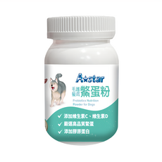 A star 犬專用鱉蛋粉 添加維生素C、維生素D 嚴選高品質鱉蛋 添加膠原蛋白 適用於成犬、幼犬(6個月以上), 60g, 皮膚/毛髮, 1罐