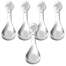 百貨King 王樣小熊兒童匙/平底匙/兒童湯匙 5支套裝, 11.3 x 3.5cm, 1組