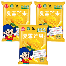 乖乖 米乖乖 夏雪芒果風味, 使用台東特產夏雪芒果, 嚴選台東埤南米製成, 香脆好吃, 果香四溢!, 52g, 3包