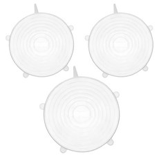 FREIZ 和平 Silicone 圓形硅膠包覆 保存容器/儲物袋 RE-7360, L, 1入, 3個