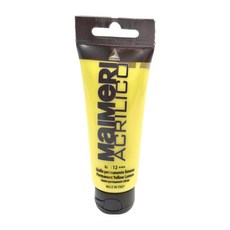 MaIMeRI 美利 Acrilico 抗UV壓克力顏料 MA-0916112 PERM. YELLOW LEMON 永固檸檬黃, 75ml, 1色