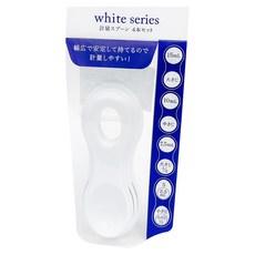 NAKAYA 白色計量小勺 白色 15mL 10mL 7.5mL 5 + 2.5mL 6個, 1組