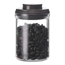 德利生活 密封玻璃咖啡罐 耐熱玻璃 350ml, 1個