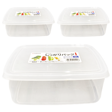 NAKAYA 透明保鮮盒 K-151, 2L, 3個