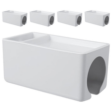 Imakara 吹風機收納架 ABS樹脂材質 26.6 x 13 x 12.5 cm, 灰色, 5個