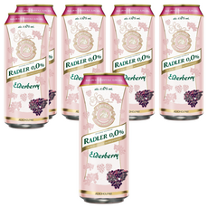 RADLER 萊德 0.0%無酒精啤酒風味飲, 接骨木果, 天然釀造,保留啤酒花風味, 500ml, 6罐