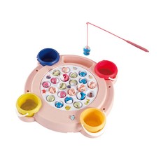 小牛津 音樂巧手釣魚組, 磁吸釣魚玩具 提昇顏色認知 引導學習數數, 珊瑚粉, 1組