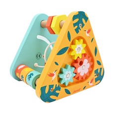 Janod 雨林大冒險 寶寶智能轉轉樂 色彩繽紛異國風情 多種可操作機關 多重感官刺激 安全木質玩具, 1組