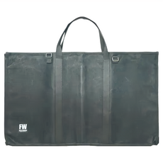 FIELD WORKS 鐵件收納袋 加長款, 上蠟帆布材質, 七個收納夾層, 耐磨及防潑水, 黑色, 1個