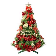 摩達客 耶誕特仕幸福型裝飾綠色聖誕樹 3尺(90cm) (含38件配件), YS-HGTL2206001