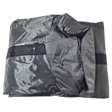 艾斯JUMP 雙側開專科風雨衣 背包款，專利內斜拉設計，拉鍊防護，褲襠不積水, 灰色, 3XL