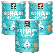 QUAKER 桂格 敏兒HA麥精 纖果順暢配方 6個月以上, 700g, 3罐