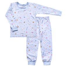 ONEDER 旺達棉品 兒童款 大耳狗長袖套裝, 台灣製, 100%棉, 120cm, 大耳狗