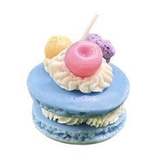 韓式手作馬卡龍香氛精油蠟燭 4.3 x 4cm 款式隨機, 34g, 1個, 黑莓&月桂葉