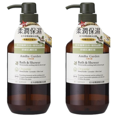 Amma Garden 艾瑪花園 忍冬舒壓甜睡沐浴膠, 忍冬精華, 橄欖萃取, 自然精油, 500ml, 2瓶