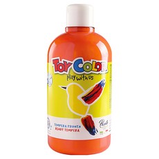 TOY COLOR 無毒水洗蛋彩顏料 橘色, 500ml, 1個