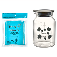 HARIO 好璃奧 牛牛冷泡拿鐵組 93 x 90 x 140mm 340g 500ml, 1組