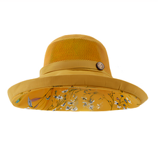 JAR嚴選 韓版大帽簷透氣遮陽帽-黃色, 均碼