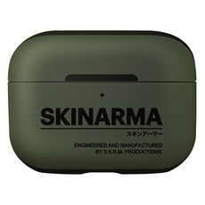 SKINARMA Spunk 潮流風格收納保護套 附掛繩 AirPods Pro 第二代, SK-AP2-SPUNK-GRN, 綠色, 1個