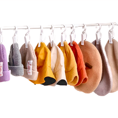 日式 帽子收納夾 帽子襪子夾 掛勾夾/衣帽夾, 白色, 1組