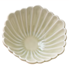 佐和陶瓷 輪花六角缽, 日本製造, 17cm寬, 4cm高, 250mL容量, 湛藍/翠綠, 1個