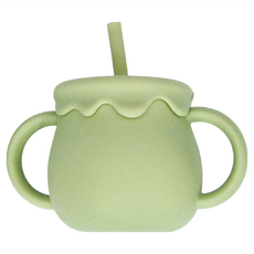 矽膠兩用維尼蜂蜜水杯, 嫩芽綠, 1個, 250ml