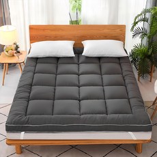 日常分享 柔軟高密度雙面床墊, 炭灰色