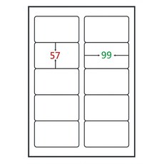 鶴屋 A4三用電腦標籤 42號 B5799 99 x 57mm, 105張, 10格
